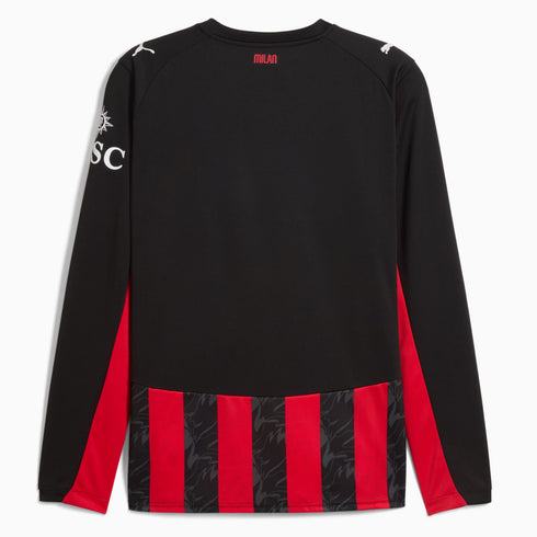 AC Milan 2025/26 Men's Long Sleeve Home Jersey